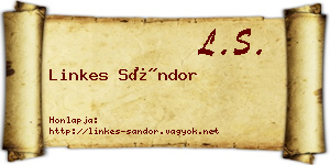 Linkes Sándor névjegykártya