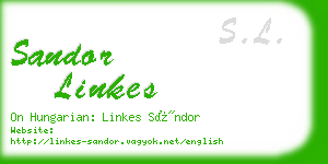 sandor linkes business card